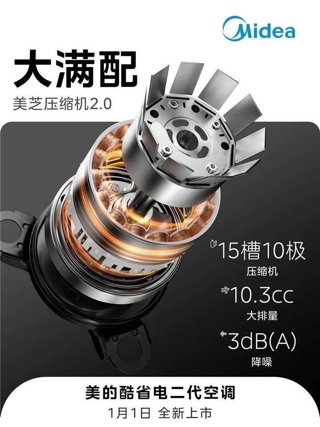 硬核满配“芯”突破回应年轻家庭的用电焦虑开元棋牌首发破3万！美的酷省电二代：用(图2)